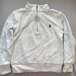 Polo Toddler Half Zip Sweater - gray